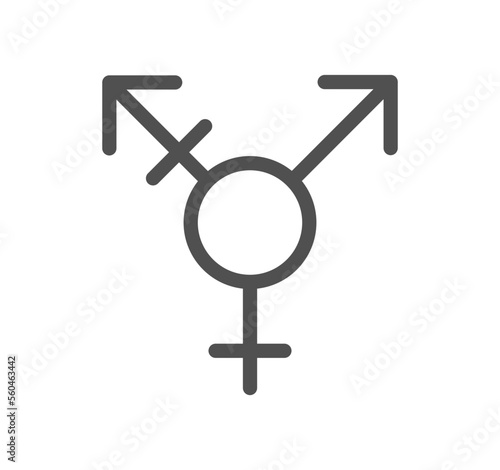 Gender related icon outline and linear vector.