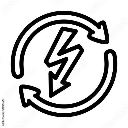 energy esg line icon vector. energy esg sign. isolated contour symbol black illustration