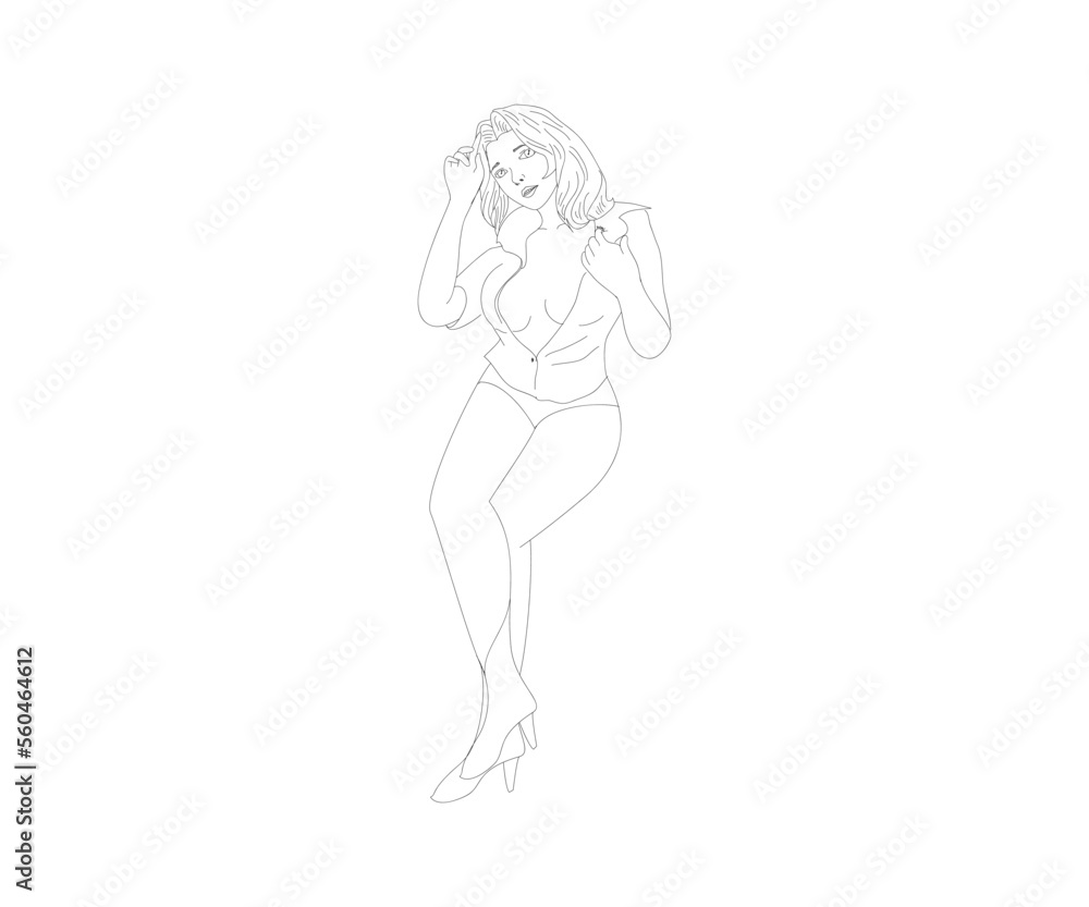 line illustration.
beautiful sexy woman his posing.
vector doodle. line illustration.
beautiful sexy woman his posing.
vector doodle.