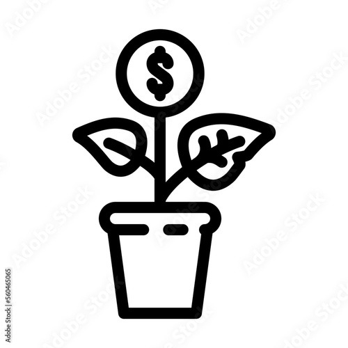 investment esg line icon vector. investment esg sign. isolated contour symbol black illustration
