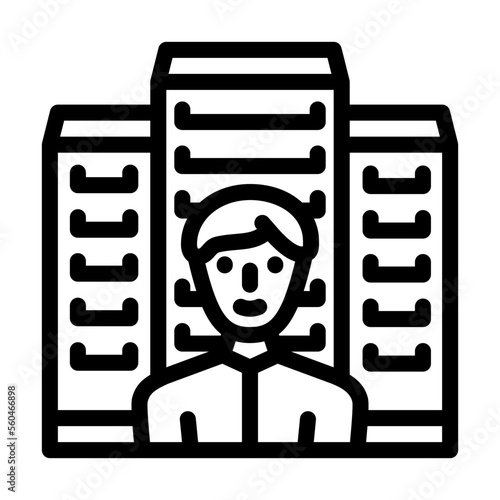 corporate esg line icon vector. corporate esg sign. isolated contour symbol black illustration