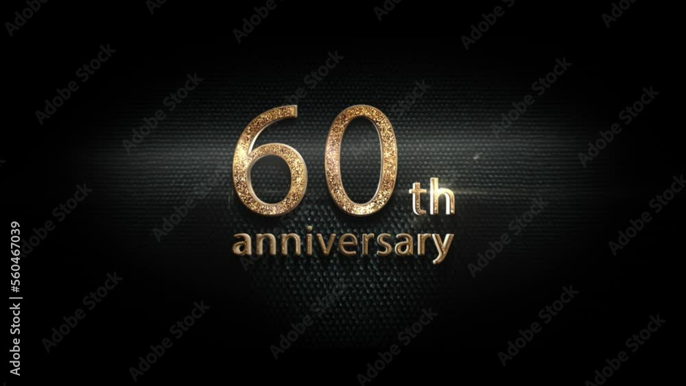 Congratulations on the 60th anniversary, luxury style in gold, black ...