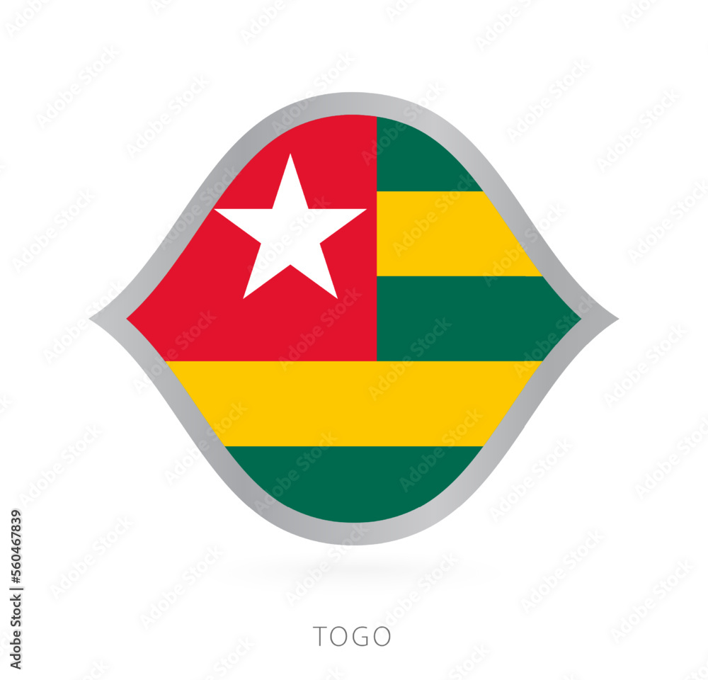 Togo national team flag in style for international basketball competitions. Togo national team flag in style for international basketball competitions.