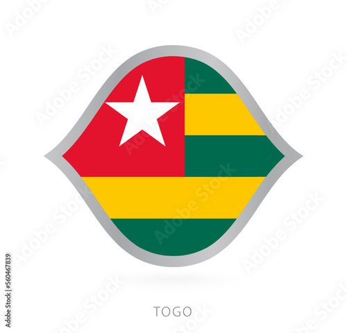 Togo national team flag in style for international basketball competitions.