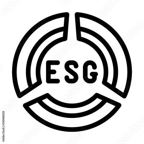 esg environmental social governance line icon vector. esg environmental social governance sign. isolated contour symbol black illustration
