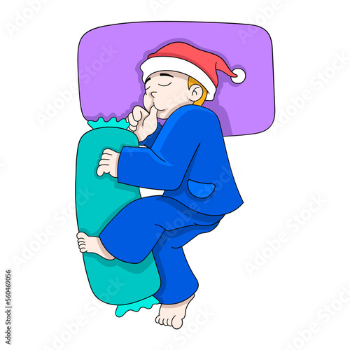 teenage boys wearing hats and pajamas are fast asleep