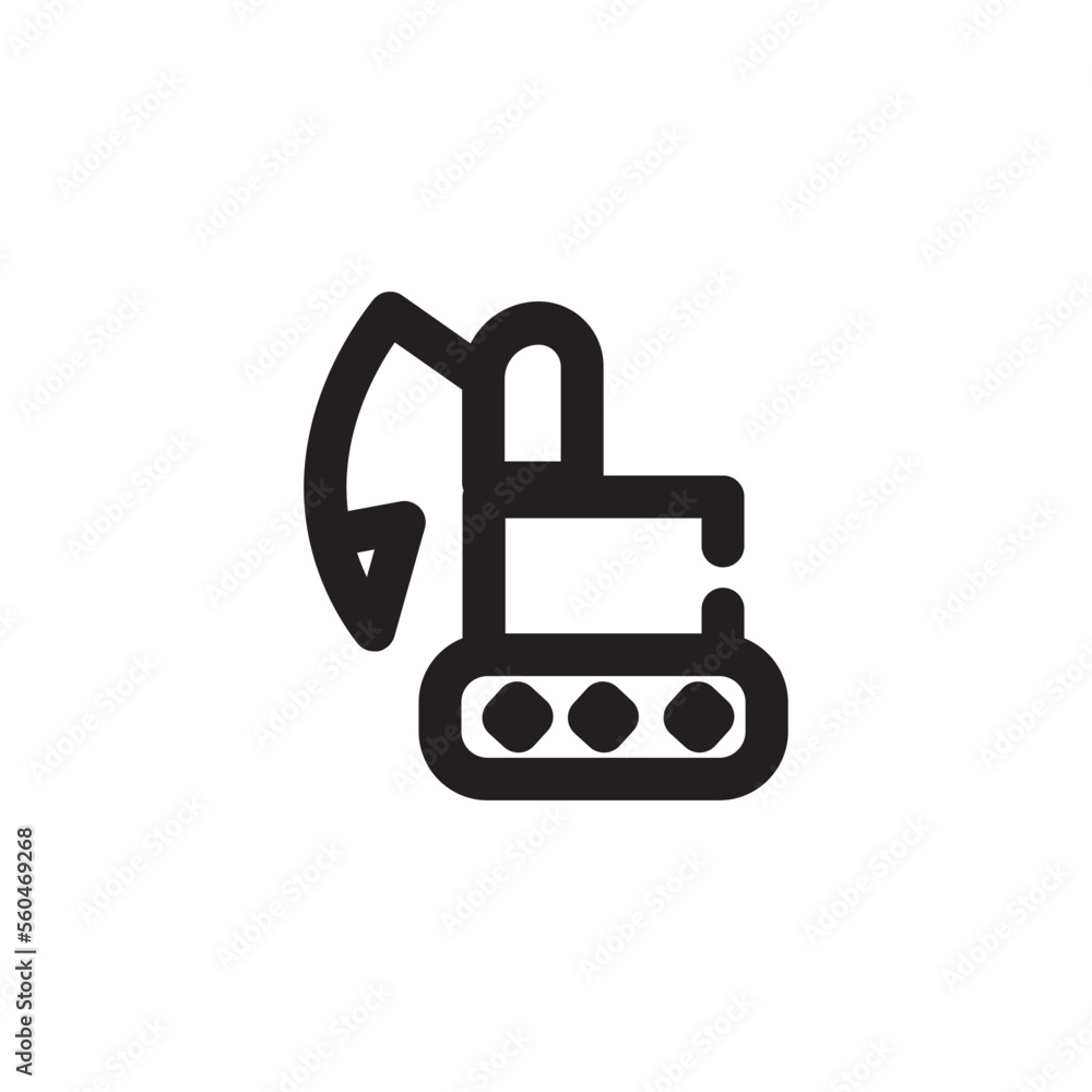 Construction Machinery Outline Icon Construction Machinery Outline Icon