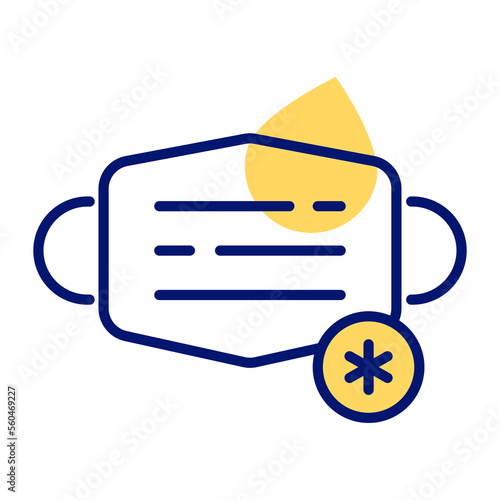 Mask vector icon for health protection