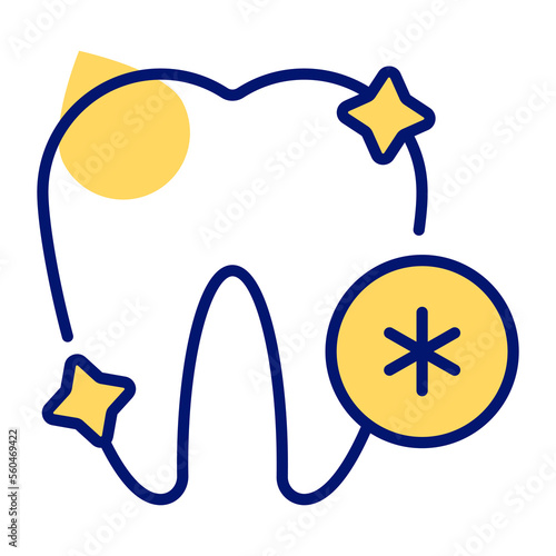 Dental care vector icon in modern and trendy style