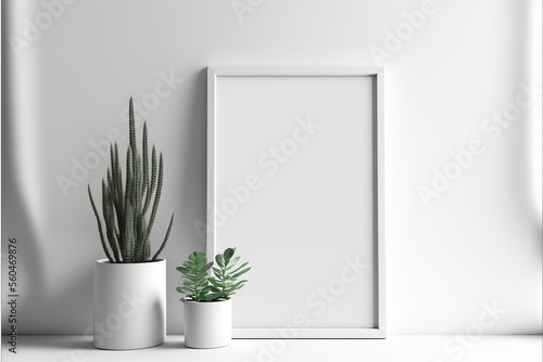 Wallpaper Mural 現代的なスタイル、3 d レンダリング、3 d イラスト、空白の縦の画像の木製フレーム、空のコピー スペース、モダンな内壁の背景、インテリア スペース、リビング ルームのモックアップします。 Torontodigital.ca