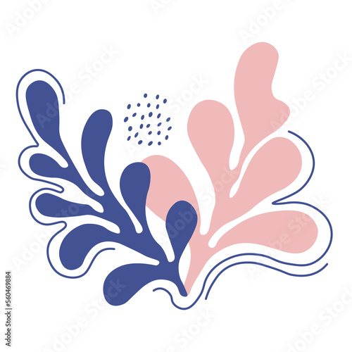 Abstract leaves. Floral composition.