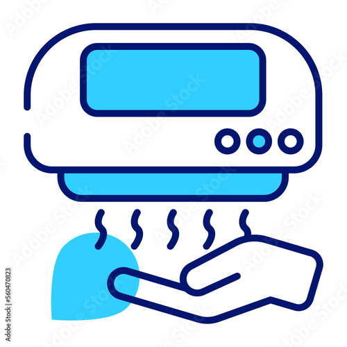 Hand dryer vector design in modern and trendy style