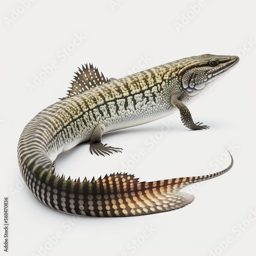 Bichir full body image with white background ultra realistic    