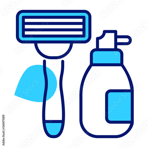 Razor with shaving cream vector design, men�s salon product