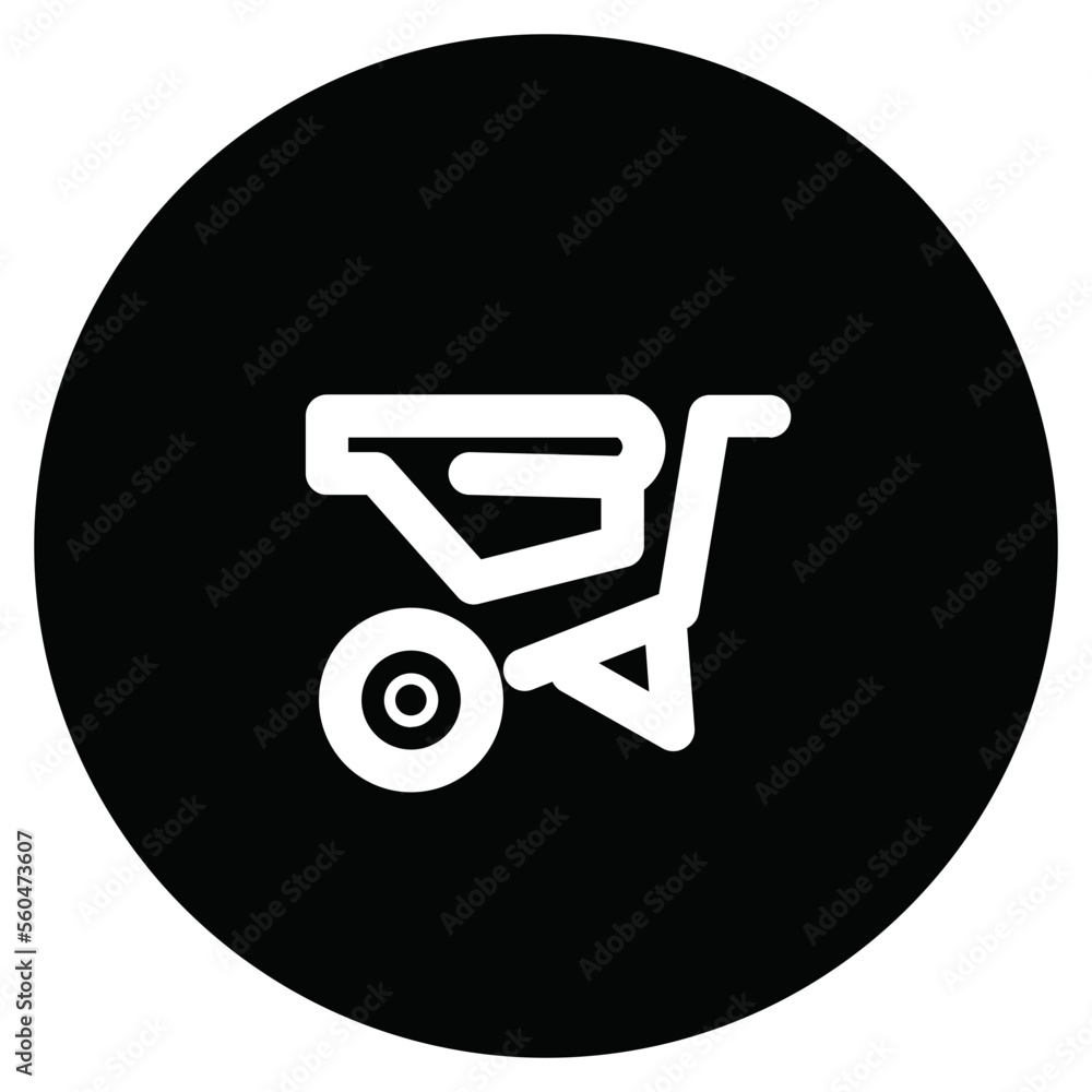 Wheelbarrow Outline Icon Wheelbarrow Outline Icon