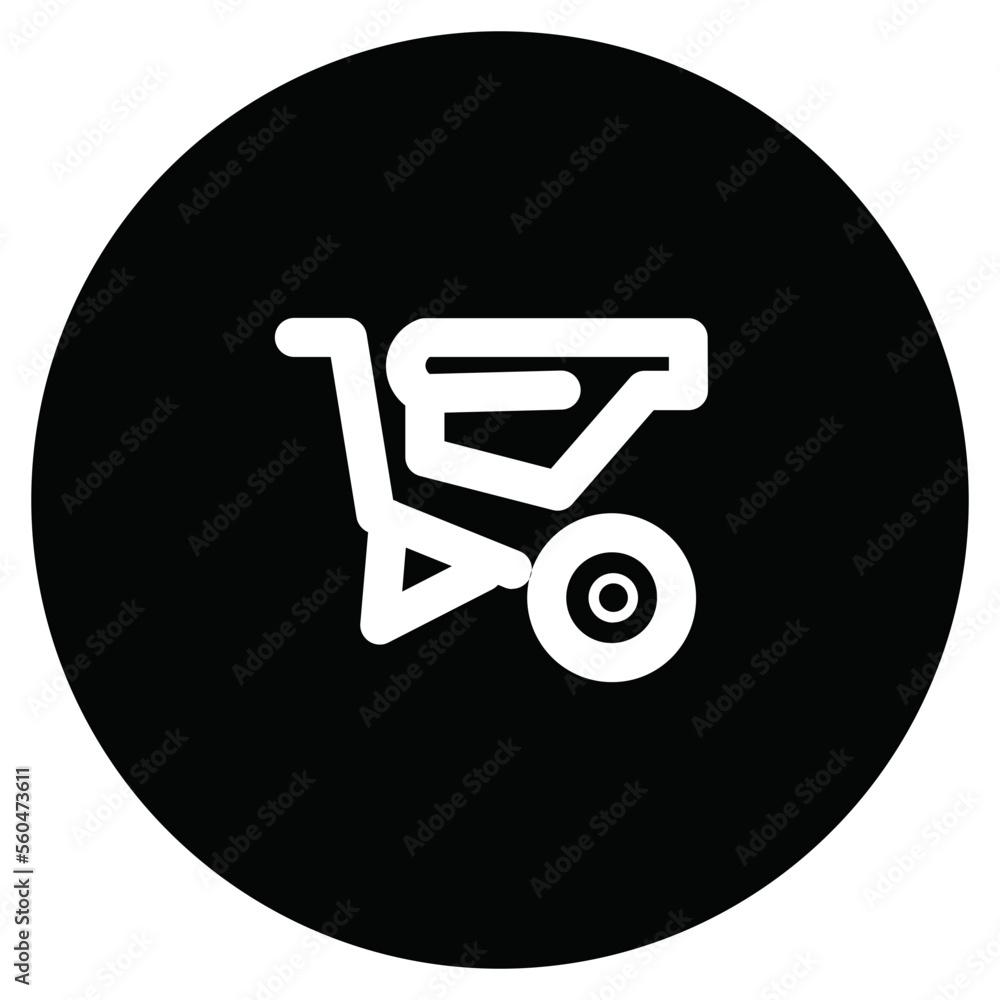 Wheelbarrow Outline Icon Wheelbarrow Outline Icon