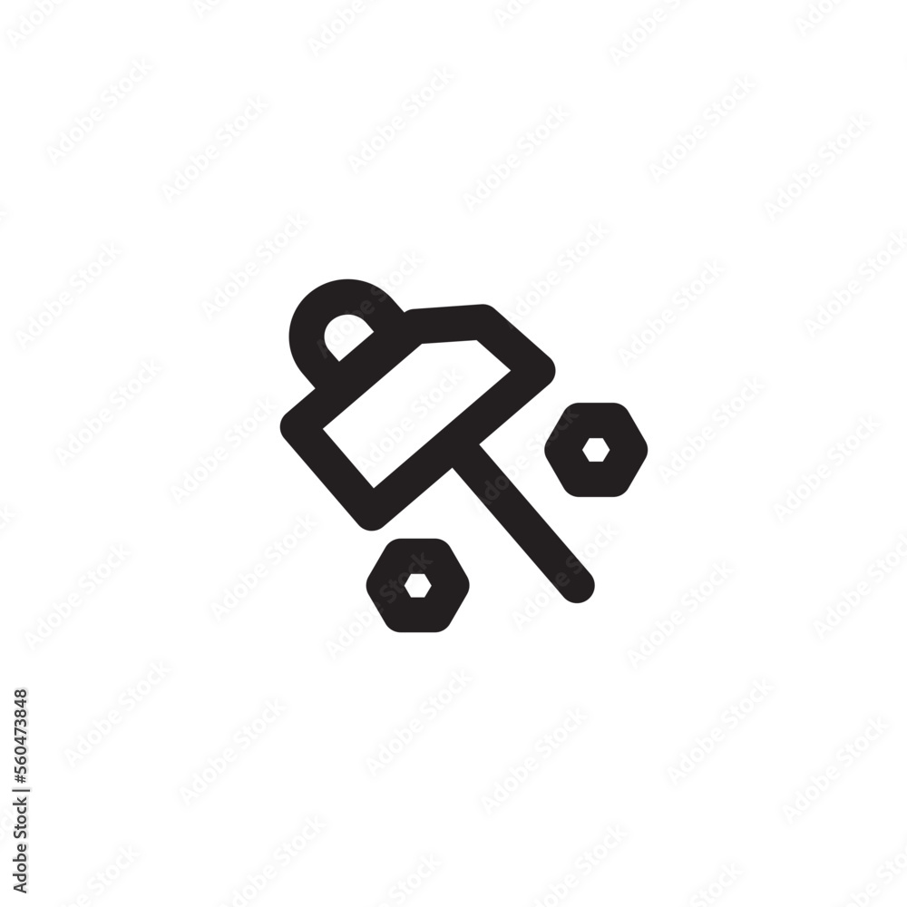 Hammer Outline Icon Hammer Outline Icon