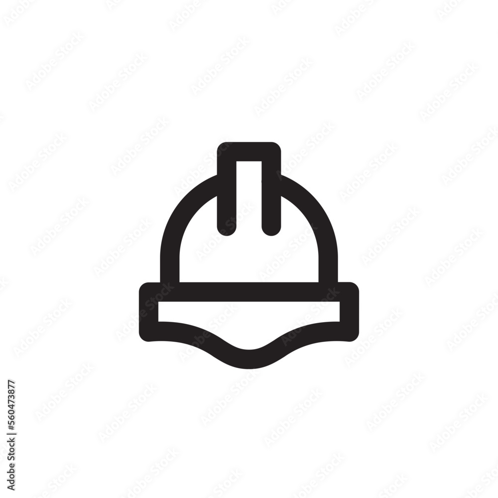 Obraz premium Hard Hat Outline Icon