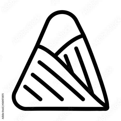 triangular bandage first aid line icon vector. triangular bandage first aid sign. isolated contour symbol black illustration
