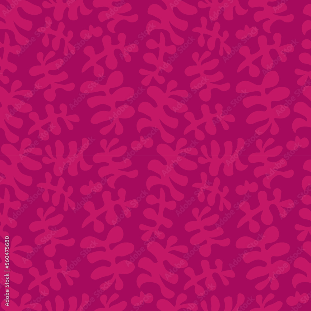 Seamless repeating pattern in burgundy magenta color. Vector. For textile design and graphic resources
