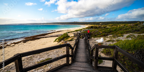 Fényképezés panorama of hamelin bay beach, famous beach in western australia in margaret riv