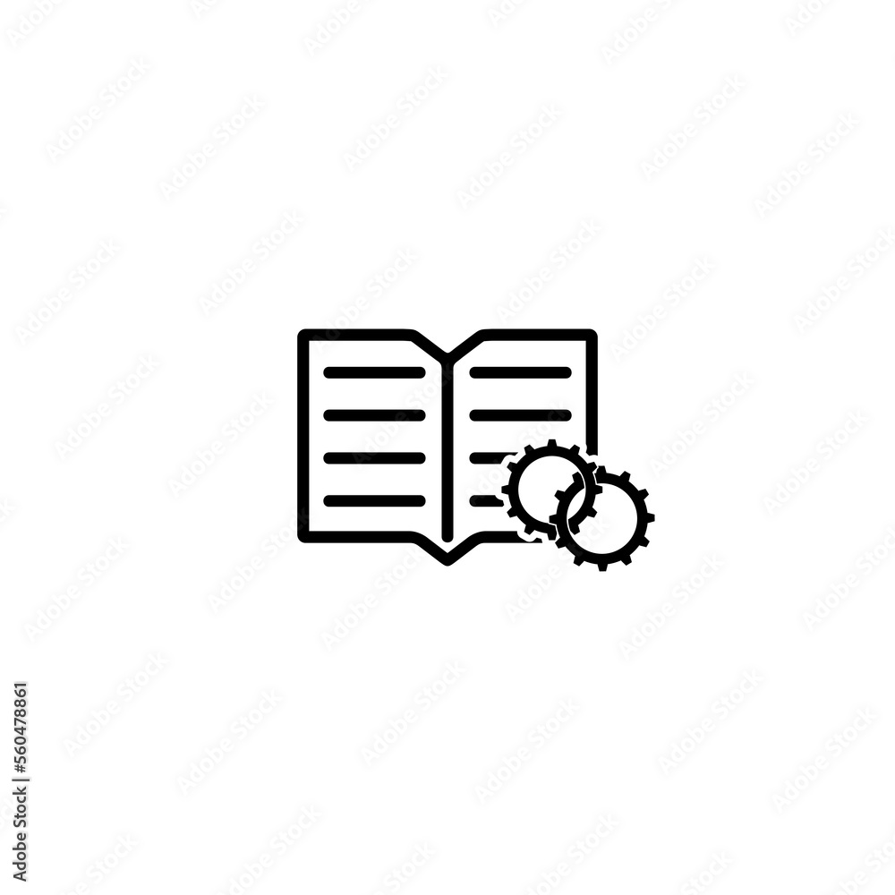 Guide icon, user manual isolated on white background Guide icon, user manual isolated on white background