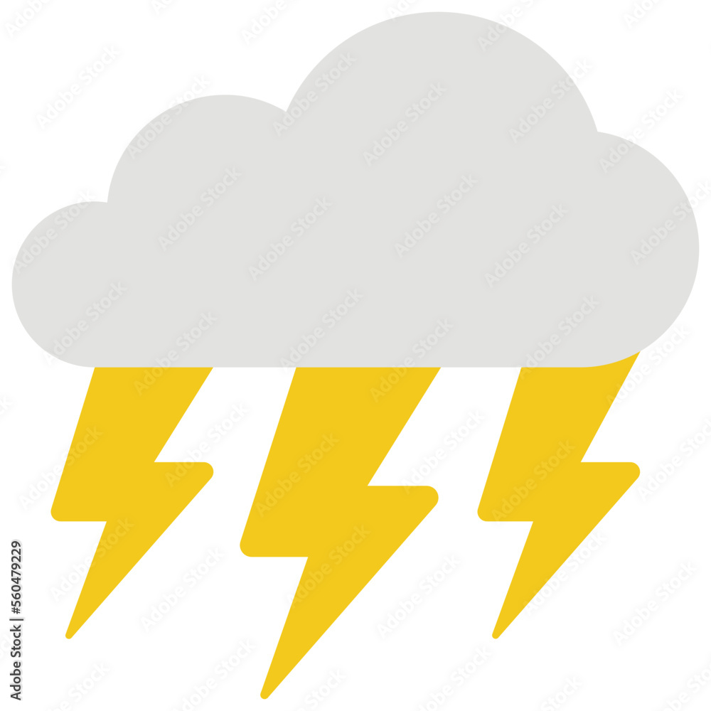 Lightning Cloud Icon Lightning Cloud Icon