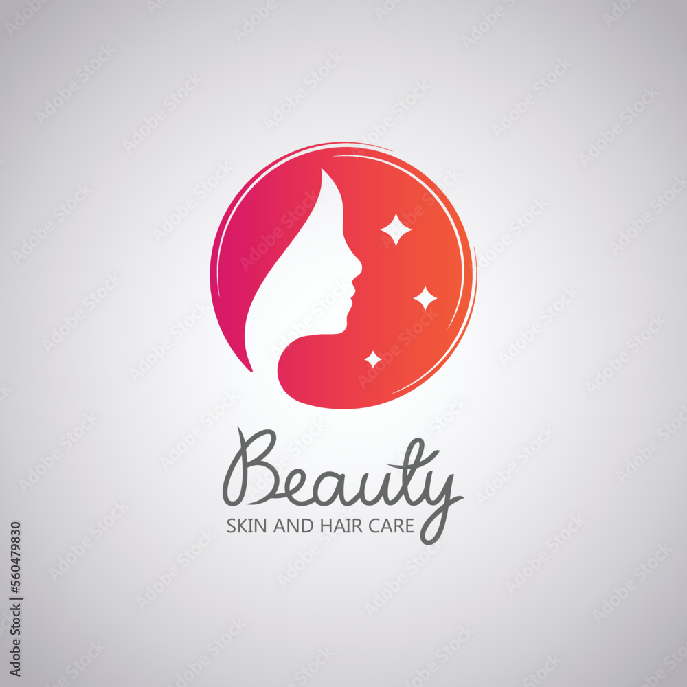 Fototapeta premium Beauty Parlour Logo Design Template. Woman Logo, Spa Logo, Salon Logo Template Vector Download