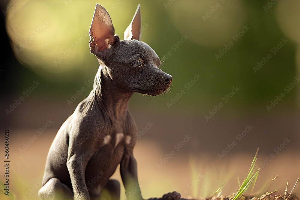 Xoloitzcuintlix puppy, cute dogs, Generative AI Xoloitzcuintlix puppy, cute dogs, Generative AI