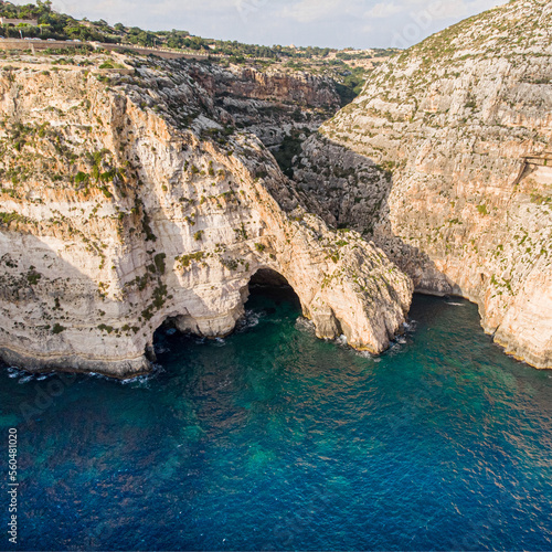 Cliff and sea view Malta Europe air view