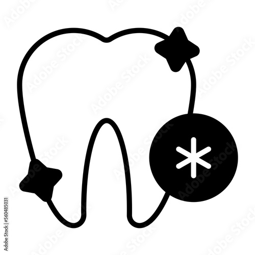Dental care vector icon in modern and trendy style