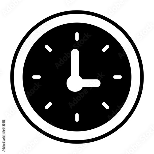 Beautiful vector design of wall clock, easy to use