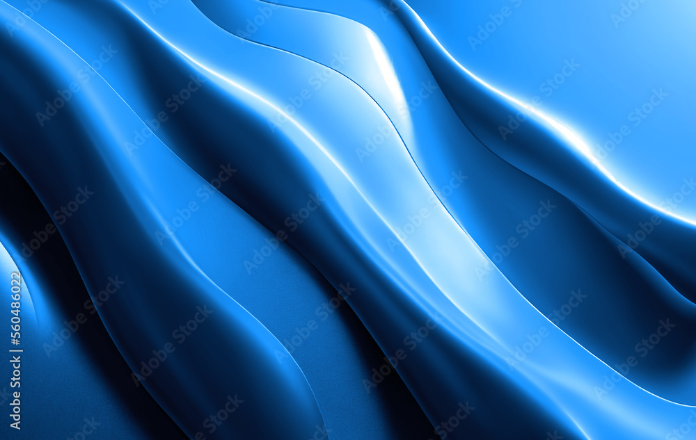 Fototapeta premium Blue background texture, wavy sea pattern , icy windy and curvy illustration winter art 