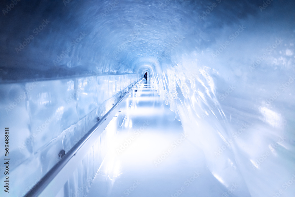 Inside of the Ice Palace under the Glacier at the top of Jungfraujoch