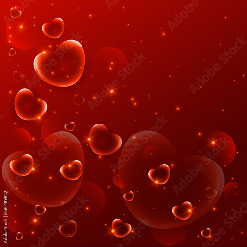 Valentine s Day background with hearts.