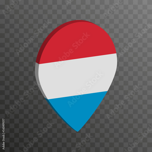 Free Download Map pointer with Luxembourg flag. Vector illustration. - GFXLoad