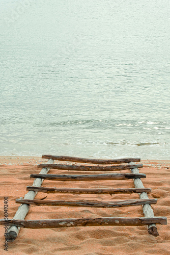 Calm coastal scenery in Kijal, Kemaman, Terengganu, Malaysia. photo