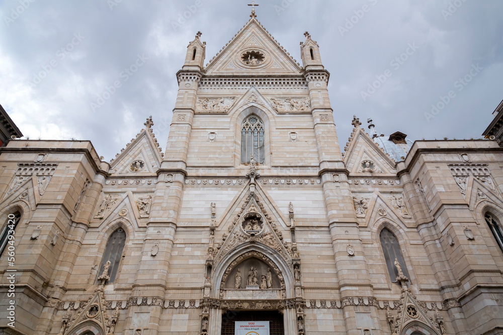 Exterior view of the Naples Cathedral, Naples, Italy