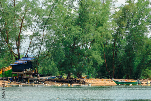Fishing boats at the river in Kijal, Kemaman, Terengganu, Malaysia