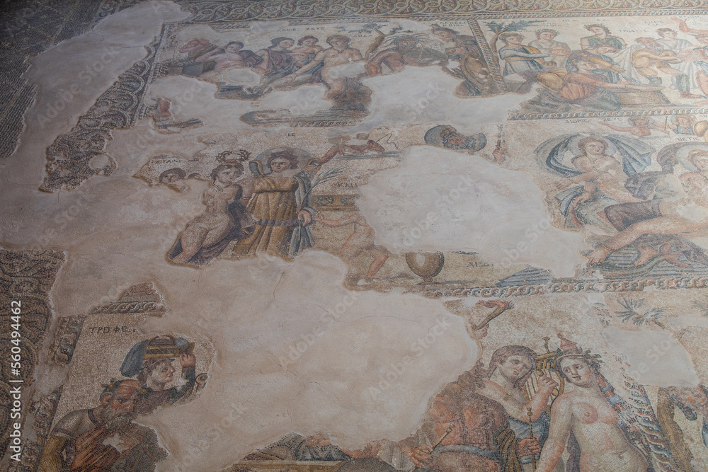 Mozaika święci archeologiczna - obrazy, fototapety, plakaty 