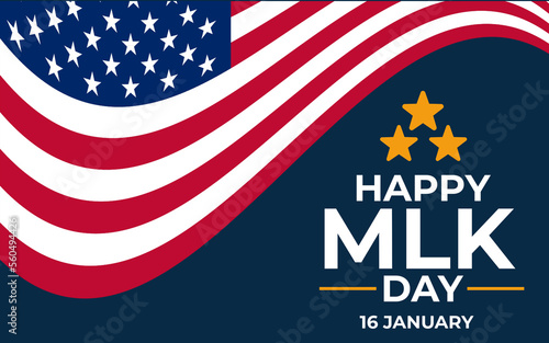 Fototapet Text Happy Martin Luther King Day Background