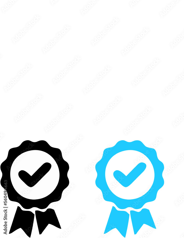 approved or verified medal icon. Verified badge profile set. Social media account verification icons . Isolated check mark on black and blue. Guaranteed signs. Vector illus approved or verified medal icon. Verified badge profile set. Social media account verification icons . Isolated check mark on black and blue. Guaranteed signs. Vector illus