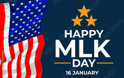 Text Happy Martin Luther King Day Background. I have a dream inspirational Quote. 16 Jan Martin Luther King Jr Day.