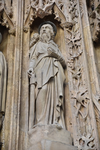 Statue de l'église Saint-Merri à Paris. France