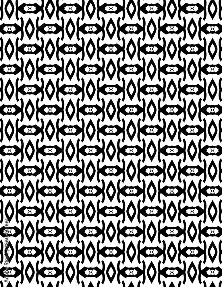 Black and white Geometric seamless patterns.  Seamless geometric coloring pages.