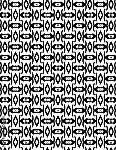 Black and white Geometric seamless patterns. Seamless geometric coloring pages.