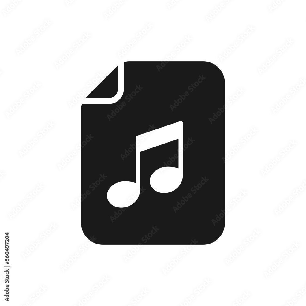 Mp3 file icon flat style isolated on white background. Vector illustration Mp3 file icon flat style isolated on white background. Vector illustration
