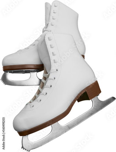 Quadro em tela White sports ice figure skates