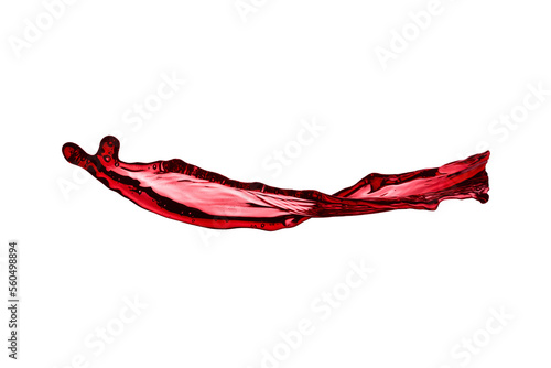 red wine splash, isolated on transparent background