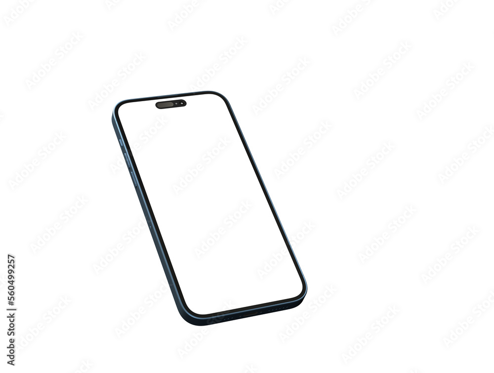 3d smartphone with blank screen isolated 3d smartphone with blank screen isolated